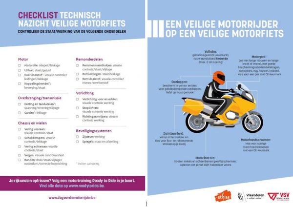 Checklist technisch nazicht veilige motorfiets